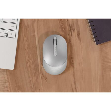 Mouse wireless Dell Premier MS7421W, reincarcabil USB-C, 2.4GHz&Bluetooth 5.0, multidevice, Argintiu