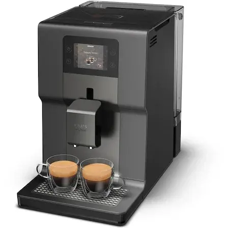 Espressor automat KRUPS Intuition Preference+ EA875U10, indicatori luminosi, tehnologie Smart Slide, ecran tactil color, 15 bauturi, 2 profiluri, One-Touch-Cappuccino, recipient lapte 600 ml, negru