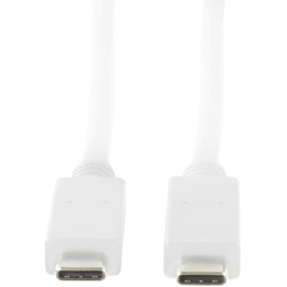 CABLU alimentare si date LOGILINK, pt. smartphone, USB 3.2, USB Type-C (T) la USB Type-C (T), 1m, alb, \"CU0131\" (include TV 0.06 lei)