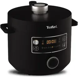 Oala sub presiune electrica TEFAL Turbo Cuisine CY754830, 1090W, 5L, 10 programe, Interfata intuitiva, Bol de gatit Tefal Spherical Bowl, Negru