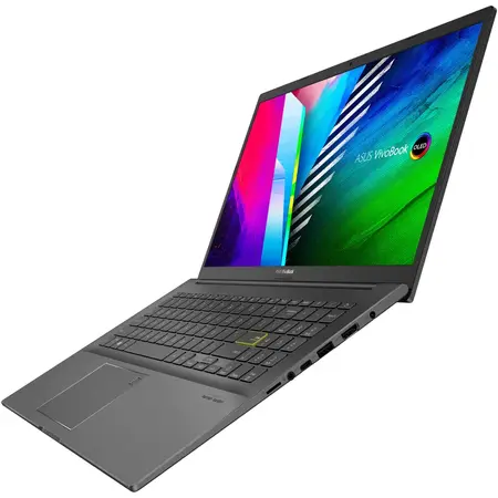 Laptop ASUS VivoBook 15 K513EA cu procesor Intel® Core™ i7-1165G7, 15.6", Full HD, OLED, 8GB, 512GB SSD, Intel Iris Xᵉ Graphics, No OS, Indie Black