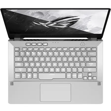 Laptop Gaming ASUS ROG Zephyrus G14 GA401QM cu procesor AMD Ryzen™ 9 5900HS, 14", QHD, 120Hz, 16GB, 1TB SSD, NVIDIA® GeForce RTX™ 3060 6GB, Windows 10 Home, Moonlight White AniMe Matrix