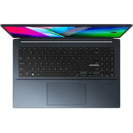 Laptop ASUS Vivobook Pro 15 M3500QC cu procesor AMD Ryzen™ 7 5800H, 15.6", Full HD, OLED, 16GB, 1TB SSD, NVIDIA® GeForce® RTX™ 3050 4GB, No OS, Quiet Blue