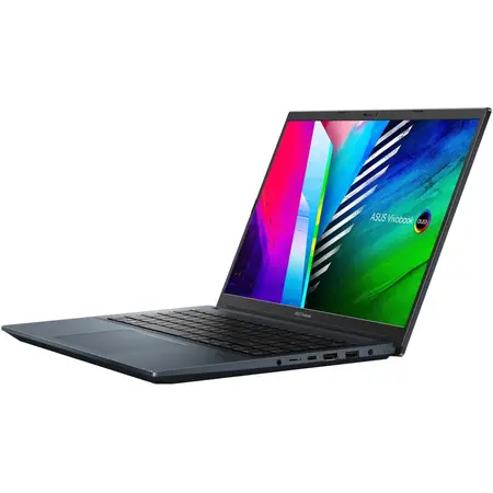 Laptop ASUS Vivobook Pro 15 M3500QC cu procesor AMD Ryzen™ 7 5800H, 15.6", Full HD, OLED, 16GB, 1TB SSD, NVIDIA® GeForce® RTX™ 3050 4GB, No OS, Quiet Blue