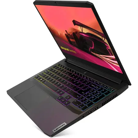 Laptop Gaming IdeaPad 3 15ACH6 cu procesor AMD Ryzen 7 5800H, 15.6", Full HD, 8GB, 512GB SSD, NVIDIA GeForce RTX 3050 4GB, No OS, Shadow Black