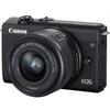 Aparat foto Mirrorless Canon EOS M200, 24.1 MP, 4K, Negru + Obiectiv 15-45mm