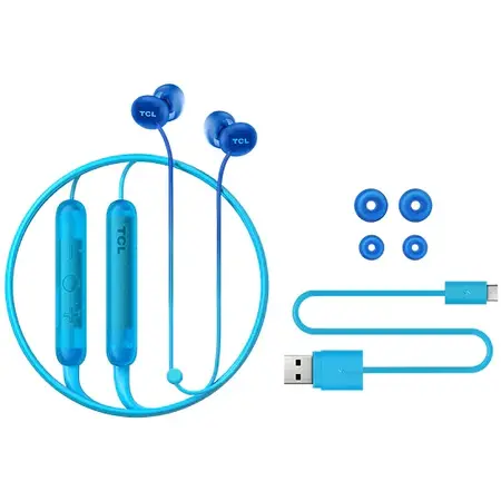 Casti Bluetooth in-ear neckband TCL SOCL300BTBL-EU, Ocean Blue