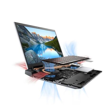 Laptop DELL Gaming 15.6'' G15 5515 Ryzen Edition, FHD 120Hz, Procesor AMD Ryzen™ 7 5800H (16M Cache, up to 4.4 GHz), 16GB DDR4, 512GB SSD, GeForce RTX 3060 6GB, Win 10 Pro, Grey, 3Yr BOS
