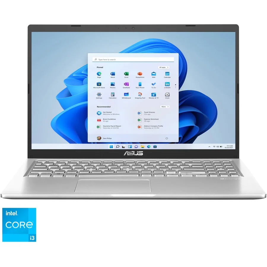 Laptop Asus X515ea Cu Procesor Cu Procesor Intel® Core™ I3-1115g4, 15.6, Full Hd, 8gb, 256gb Ssd, Intel Uhd Graphics, Windows 11 Home S, Transparent Silver