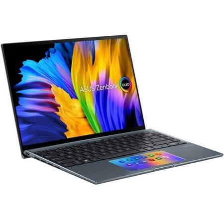 Laptop ultraportabil ASUS Zenbook 14X OLED UX5400EG cu procesor Intel® Core™ i7-1165G7, 14", 2.8K, 16GB, 1TB SSD, NVIDIA® GeForce® MX450 2GB, Windows 10 Home, Pine Grey