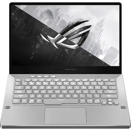 Laptop Gaming ASUS ROG Zephyrus G14 GA401QM cu procesor AMD Ryzen™ 9 5900HS, 14", WQHD, 120Hz, 16GB, 512GB SSD, NVIDIA® GeForce RTX™ 3060 6GB, Free DOS, Moonlight White
