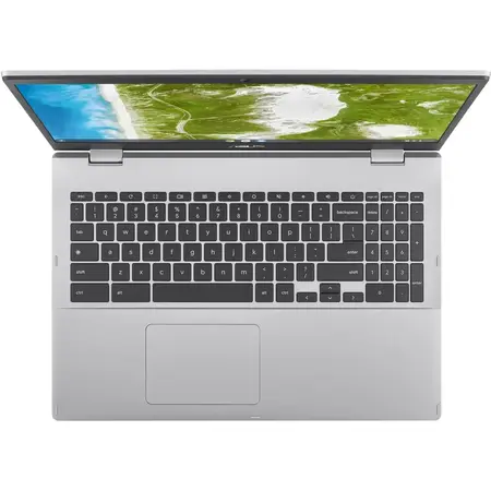 Laptop ASUS Chromebook CX1 CX1500CKA cu procesor Intel® Celeron® N4500, 15.6", Full HD, 8GB, 128GB eMMC, Chrome OS, Transparent Silver