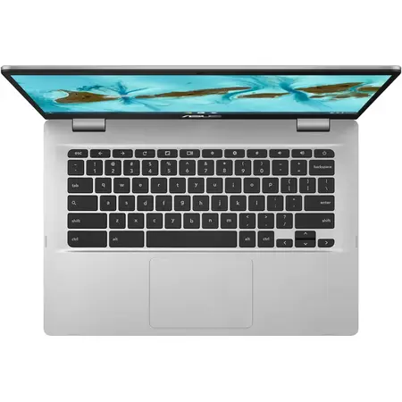 Laptop ultraportabil ASUS Chromebook C424MA cu procesor Intel® Celeron® N4020, 14", Full HD, 4GB, 64GB eMMC, Intel® UHD Graphics 605, Chrome OS, Silver