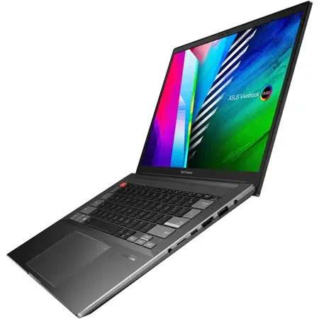 Laptop ultraportabil ASUS Vivobook PRO 14X OLED M7400QE cu procesor AMD Ryzen™ 7 5800H, 14", 2.8K, 16GB, 1TB SSD, NVIDIA® GeForce® RTX 3050Ti 4GB, Windows 11 Home, Black