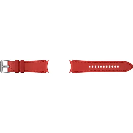 Curea smartwatch Samsung Hybrid Leather Band pentru Galaxy Watch4 20mm S/M, Red