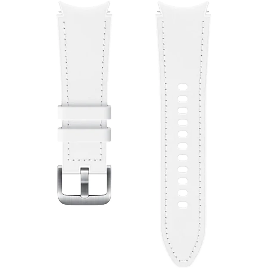 Curea smartwatch Samsung Hybrid Leather Band 20mm, S/M pentru Galaxy Watch 4 / 4 Classic, White