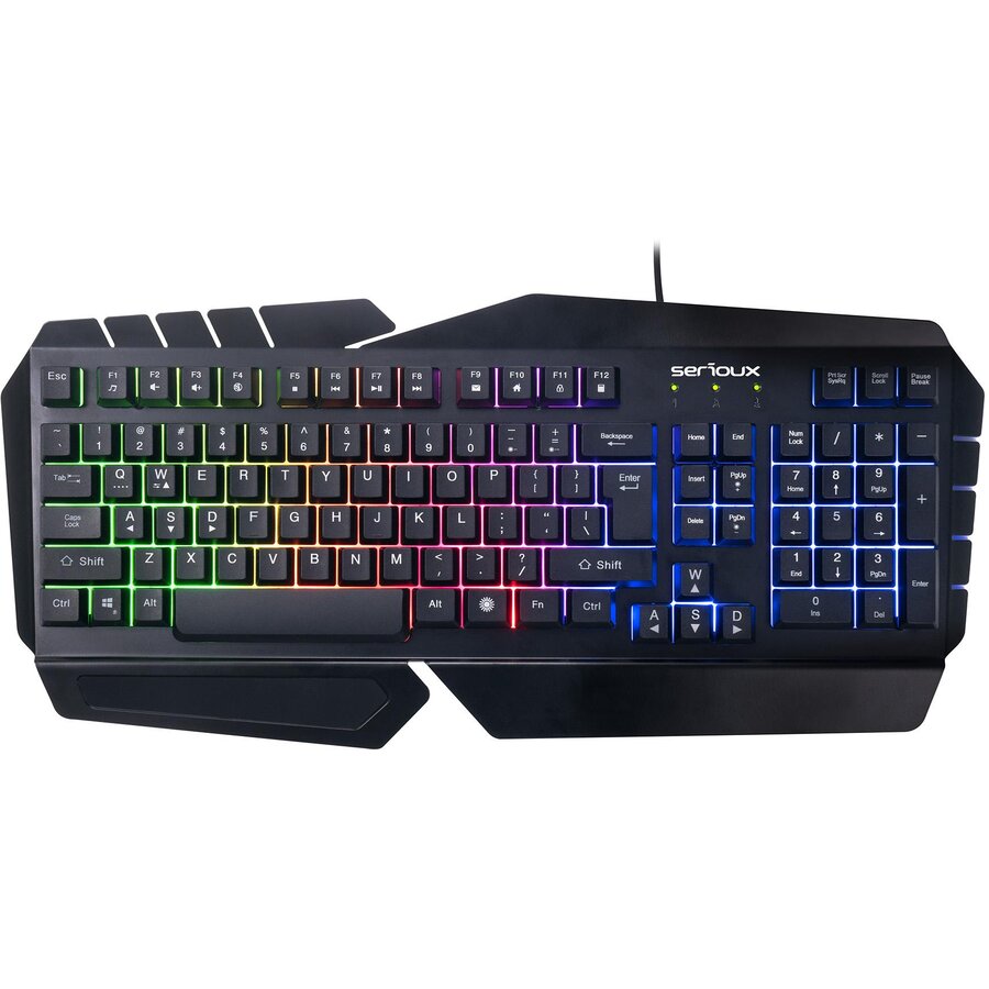 Tastatura gaming Andor, iluminare rainbow, carcasa metalica, design ergonomic, negru Tastaturi