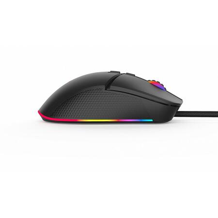 Mouse gaming Serioux Kayel, 6400dpi, 7 butoane, RGB, negru