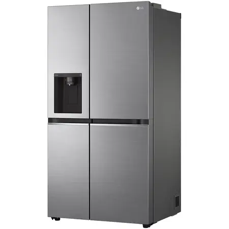 Side by Side LG GSLV70PZTE, 635 l, Total No Frost, Dozator apa, Door Cooling, Clasa E, H 179 cm, Argintiu