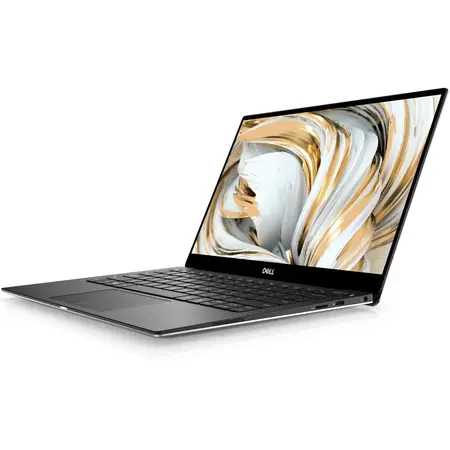 Laptop ultraportabil Dell XPS 13 9305 cu procesor Intel Core i7- 1165G7, 13.3", UHD 4K, 16GB, 512GB SSD, Intel Iris Xe Graphics, Windows 11 Pro, Platinum Silver