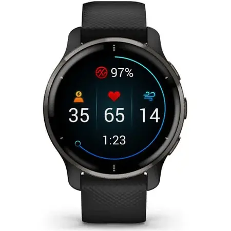 Ceas Smartwatch Garmin Venu 2 Plus, 43MM, Black/Slate