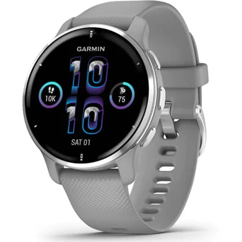 Ceas Smartwatch Garmin Venu 2 Plus, Powder Gray/silver