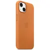 Husa de protectie Apple Leather Case with MagSafe pentru iPhone 13, Golden Brown