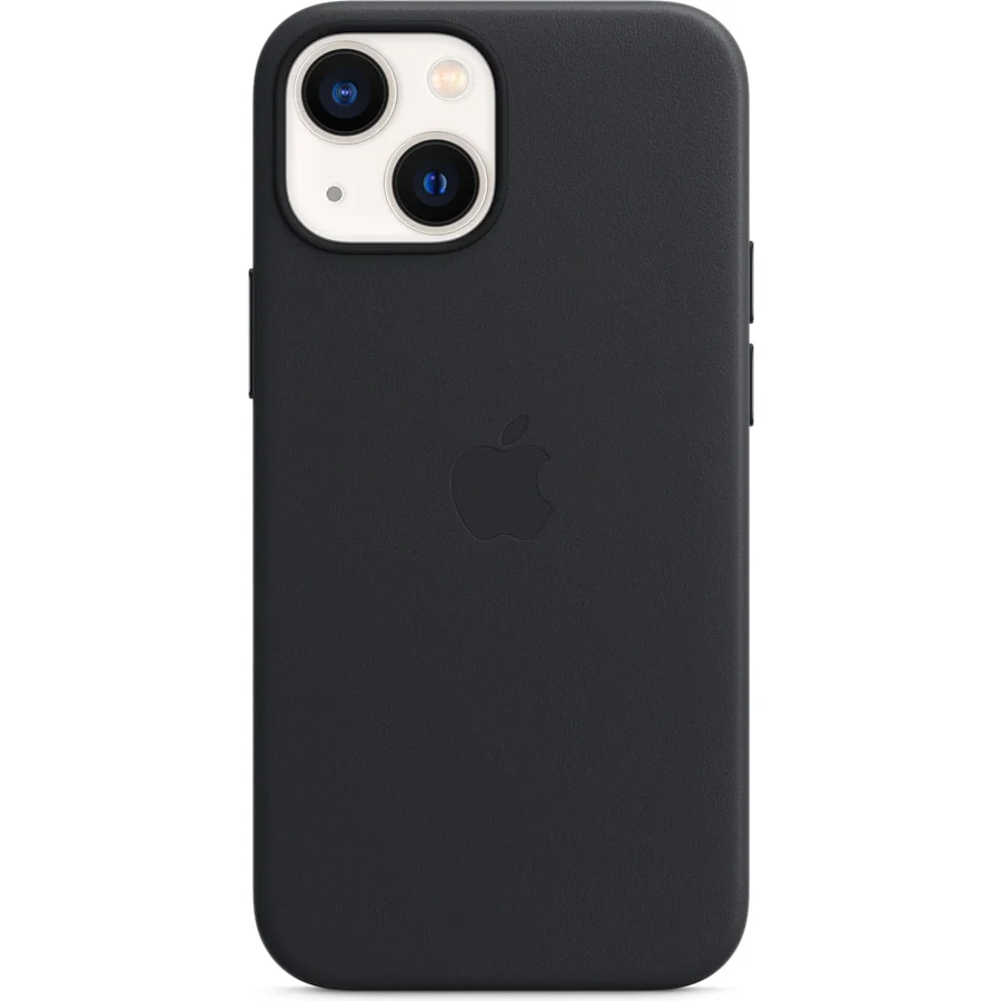 Husa de protectie Apple Leather Case with MagSafe pentru iPhone 13 mini, Midnight