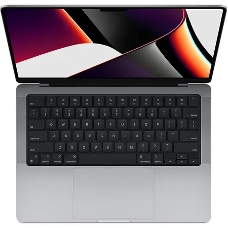 Laptop Apple MacBook Pro 14 cu procesor Apple M1 Max, 10 nuclee CPU and 24 nuclee GPU, 64GB, 1TB SSD, Space Grey, Int Kb
