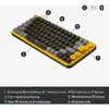 Tastatura mecanica Logitech Pop Keys Blast, Brown switch, Galben/Negru