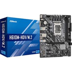 ASROCK Placa de baza H610M-HDV/M.2 D4, LGA 1700