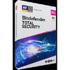 Bitdefender Licenta retail Total Security - protectie anti-malware completa pentru Windows, macOS, iOS si Android, valabila pentru 1 an, 10 dispozitive, new