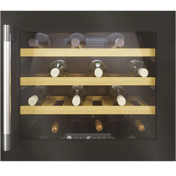 Racitor de vinuri incorporabil Hoover HWCB 45/1, 24 sticle, H 46 cm, Clasa F, negru