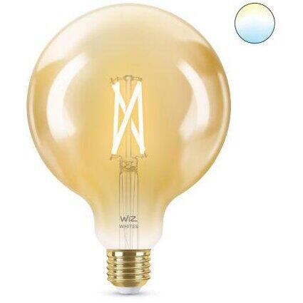 Bec LED inteligent vintage WiZ Filament Whites, Wi-fi, G125, E27, 6.7W (50W)
