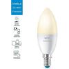 Philips Bec LED inteligent WiZ Dimmable, Wi-Fi, C37, E14, 4.9W (40W)