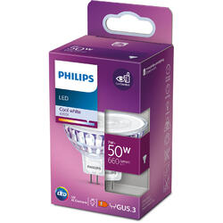 Philips Bec LED spot, GU5.3, 7W (50W), 660 lm, lumina alba rece (4000K)