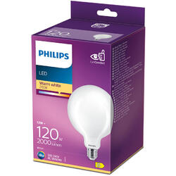 Philips Bec LED glob G120, EyeComfort, E27, 13W (120W), 2000 lm, lumina alba calda (2700K)