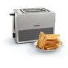 Prajitor de paine Bosch TAT7S25, 1050 W, 2 felii, Dezgheţare, Incalzire, Tasta Stop, Argintiu/grafit