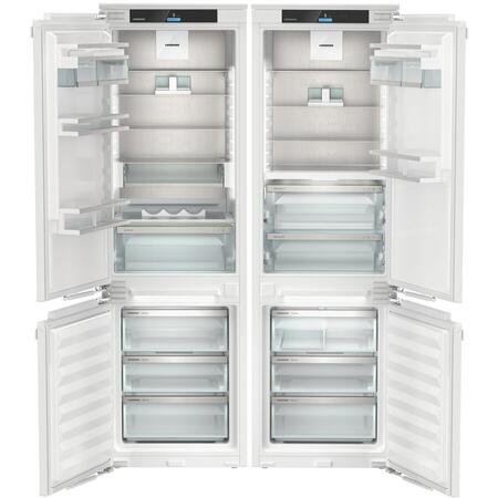 Combinatie side-by-side incorporabila Liebherr IXCC 5165, 500 L, No frost, Control electronic, Display, SuperCool, SuperFrost, IceMaker, Alb