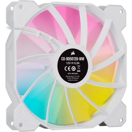Ventilator PC, iCUE SP140 RGB ELITE White Performance 140mm Dual Fan Kit