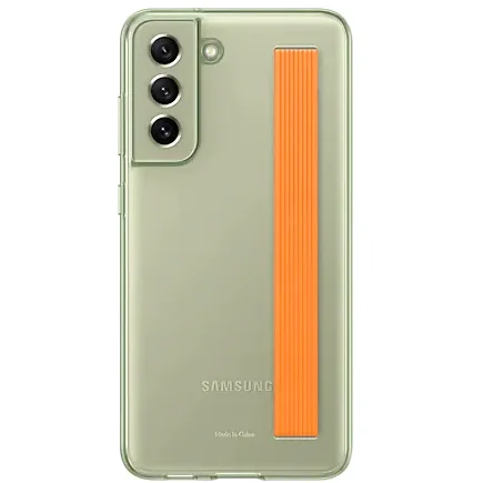 Husa de protectie Samsung Clear Strap Cover pentru Galaxy S21 FE (G990), Verde