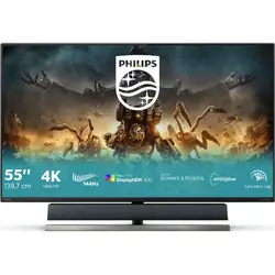 Monitor gaming LED VA Philips 55", 4K UltraHD, DisplayPort, Vesa, Negru