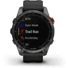 Ceas Smartwatch Garmin Fenix 7S Solar, 42 mm, Slate Gray/Black