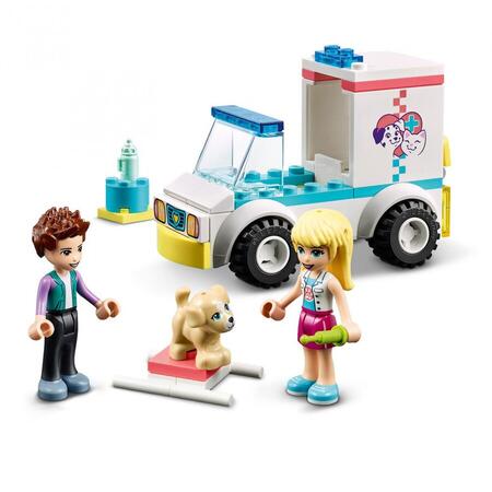 LEGO Friends Ambulanta clinicii animalutelor 41694, 4 ani+, 54 piese