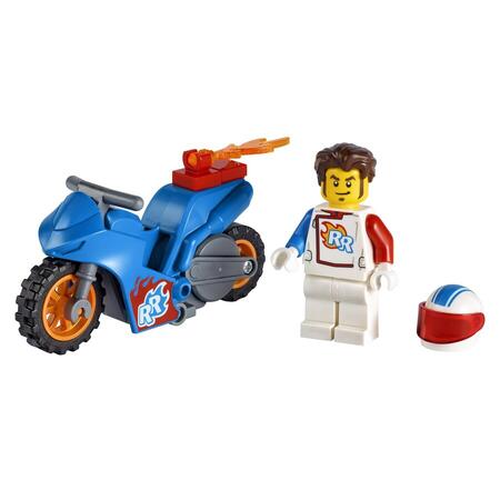 LEGO City Stuntz  Motocicleta de cascadorie-racheta 60298, 14 piese