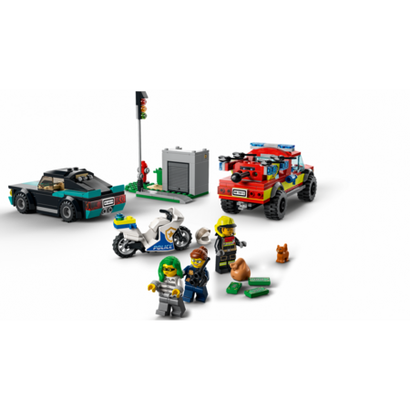 LEGO City  Stingere de incendiu si urmarire politista 60319, 295 piese
