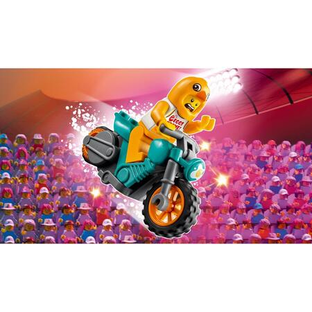 LEGO City Motocicleta de cascadorii cu gaina 60310, 5 ani+, 10 piese