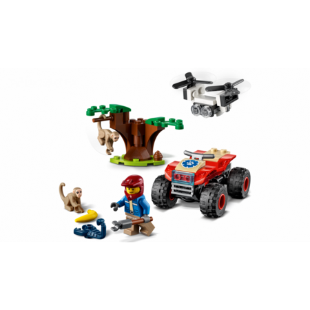 LEGO City ATV de salvare a animalelor salbatice 60300, 5 ani+, 74 piese