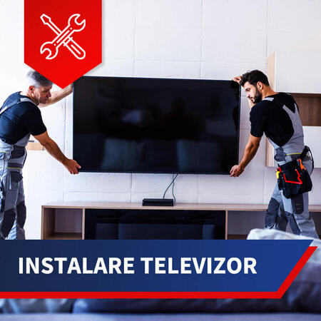 Instalare televizor + suport de perete (fara materiale incluse)
