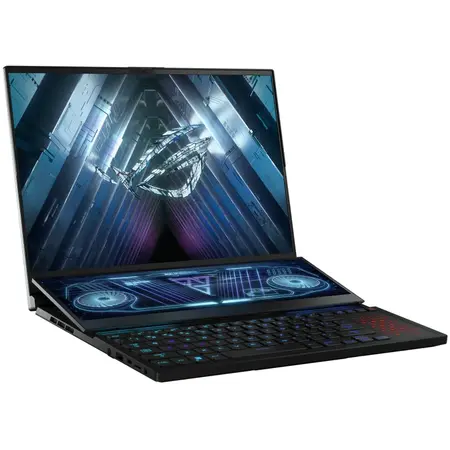 Laptop Gaming ASUS ROG Zephyrus Duo 16 GX650RM cu procesor AMD Ryzen™ 7 6800H, 16", WUXGA, 165Hz, 32GB, 1TB SSD, NVIDIA® GeForce RTX™ 3060, Windows 11 Home, Black